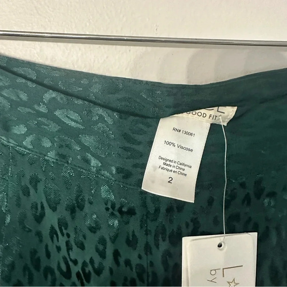 L*Space Harlow Pant In Ultramarine Emerald Green Leopard Print NWT - Picture 8 of 13